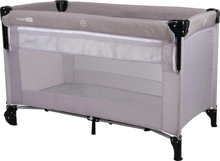 Детская переносная кровать-манеж FreeOn Bedside travel cot Grey 125x65x78 см (FO0042) - Фото 2 Детская переносная кровать-манеж FreeOn Bedside travel cot Grey 125x65x78 см (FO0042) - изображение 2