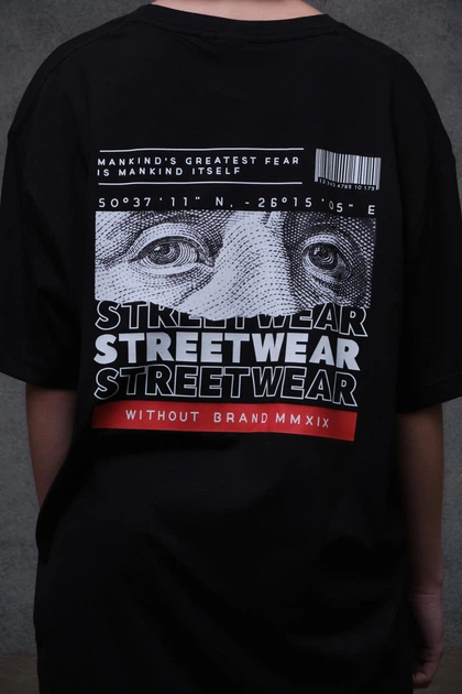 Жіноча Оверсайз Футболка З Принтом Without Streetwear 2XL/3XL Black - изображение 5