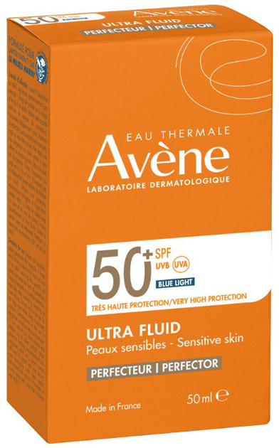 Сонцезахисний флюїд для обличчя Avene Eau Thermale Ultra Fluid Perfector SPF 50+ 50 мл (3282770392692) - зображення 2