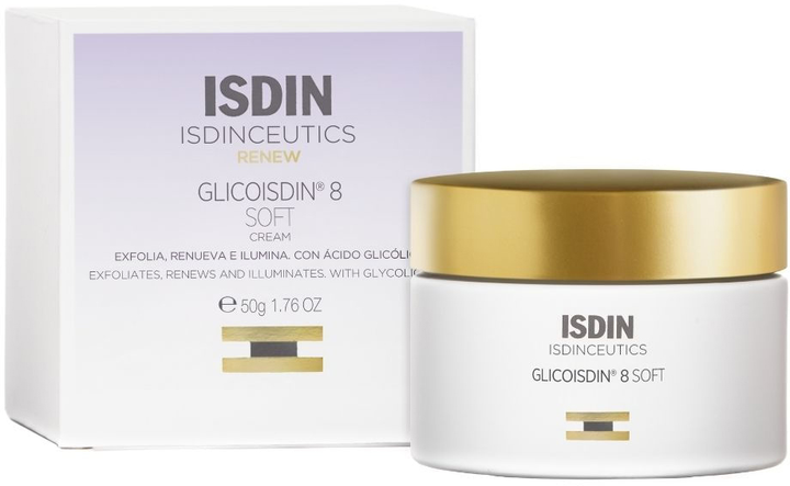 Krem do twarzy Isdin Glicoisdin Antiaging Cream Peeling Effect 8% na dzień 50 ml (8429420175341) - obraz 1