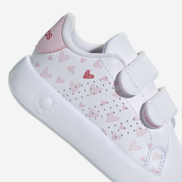 Дитячі кеди для дівчинки adidas Advantage Cf I ID5289 22 Білі з рожевим (4066759468160) - зображення 8