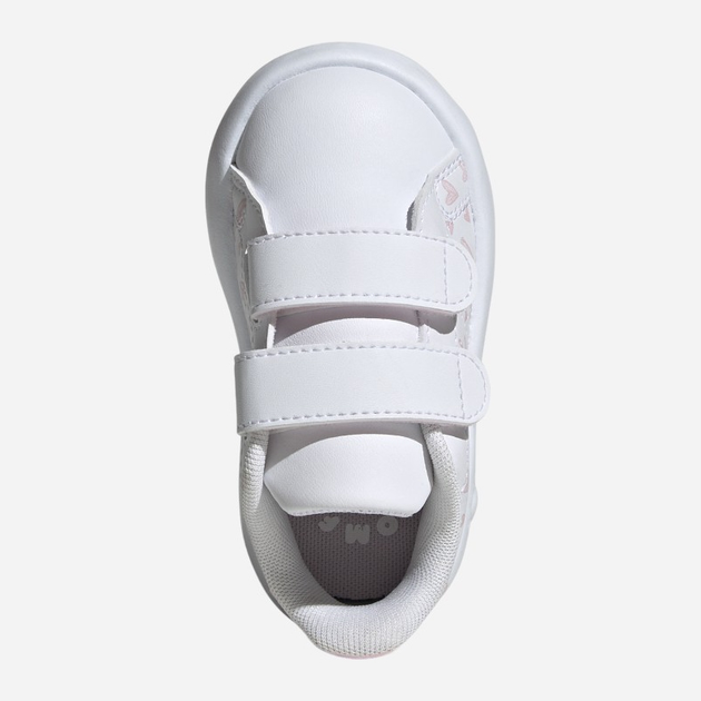 Дитячі кеди для дівчинки adidas Advantage Cf I ID5289 26 Білі з рожевим (4066759468108) - зображення 5