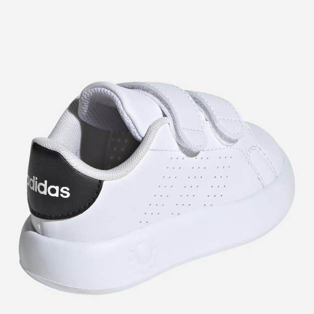 Sneakersy dziecięce dla dziewczynki na rzepy adidas Advantage Cf I ID5284 23.5 Białe z czarnym (4066765025500) - obraz 5