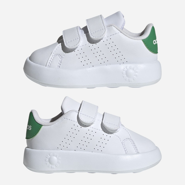 Sneakersy chłopięce na rzepy adidas Advantage Cf I ID5286 26.5 Białe (4066765021540) - obraz 8