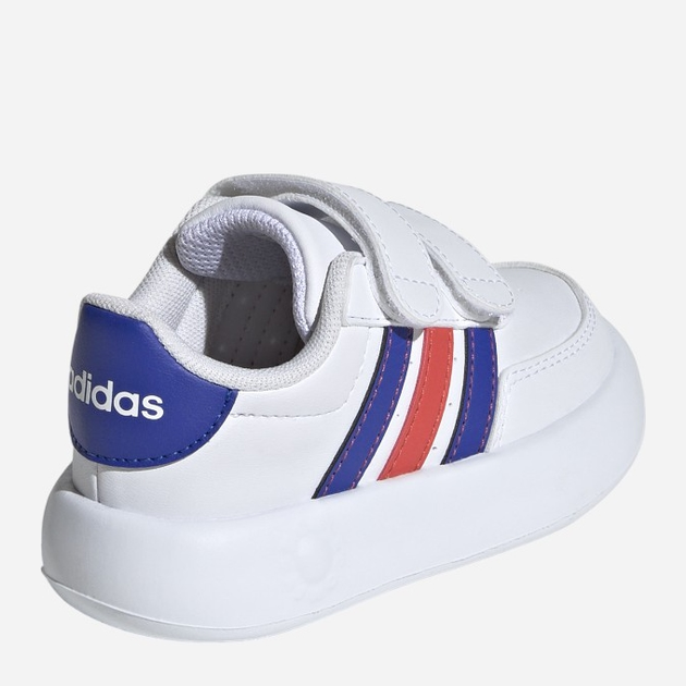 Sneakersy chłopięce na rzepy adidas Breaknet 2.0 Cf I ID5278 23 Białe z wielokolorowym (4066766586093) - obraz 4