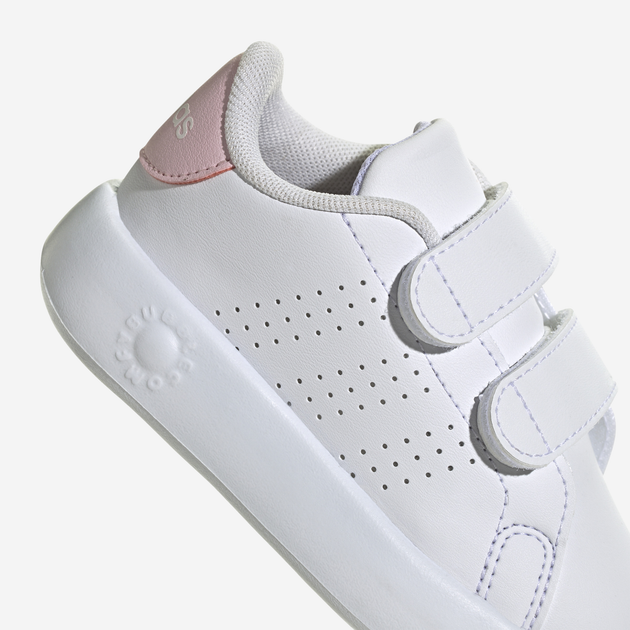 Sneakersy dziecięce dla dziewczynki na rzepy adidas Advantage Cf I IG4257 27 Białe (4067886728370) - obraz 7