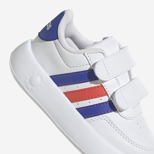 Sneakersy chłopięce na rzepy adidas Breaknet 2.0 Cf I ID5278 23 Białe z wielokolorowym (4066766586093) - obraz 7