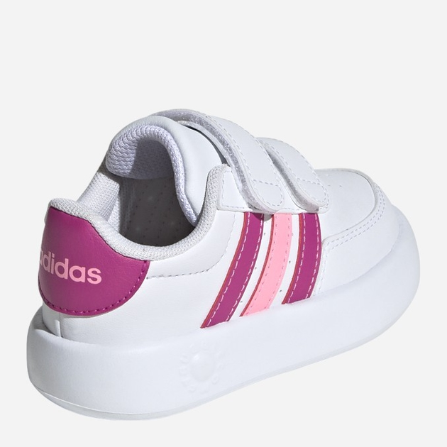 Sneakersy dziecięce dla dziewczynki na rzepy adidas Breaknet 2.0 Cf I ID5279 22 Białe (4066765065056) - obraz 4