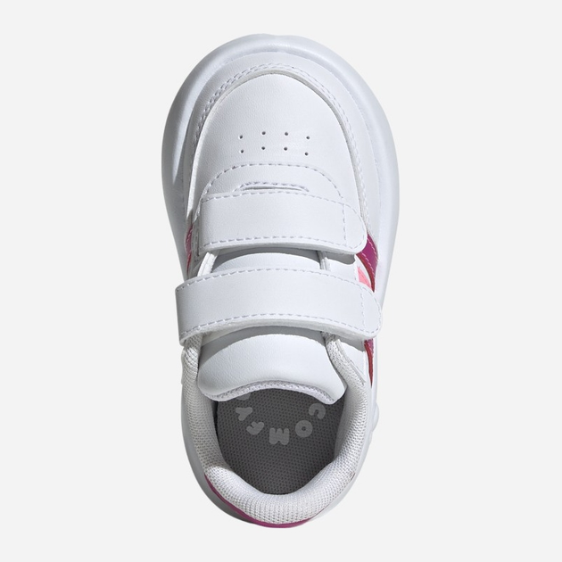 Sneakersy dziecięce dla dziewczynki na rzepy adidas Breaknet 2.0 Cf I ID5279 25 Białe (4066765065070) - obraz 5