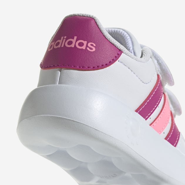 Sneakersy dziecięce dla dziewczynki na rzepy adidas Breaknet 2.0 Cf I ID5279 26 Białe (4066765061683) - obraz 8