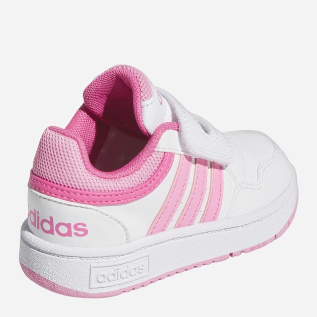 Sneakersy dziecięce dla dziewczynki na rzepy adidas Hoops 3.0 Cf I IG3719 23 Białe (4066765415936) - obraz 4