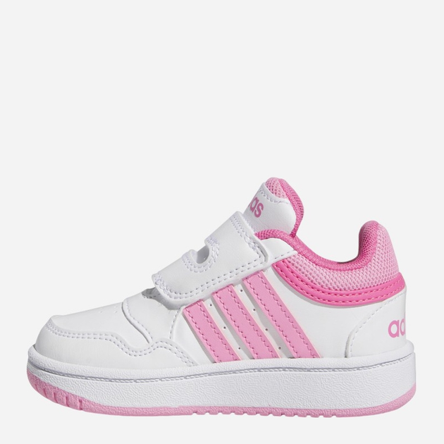 Sneakersy dziecięce dla dziewczynki na rzepy adidas Hoops 3.0 Cf I IG3719 26 Białe (4066765416001) - obraz 3