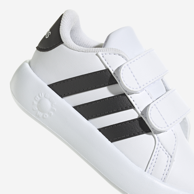 Sneakersy chłopięce na rzepy adidas Grand Court 2.0 Cf ID5271 23.5 Białe (4066765033079) - obraz 8