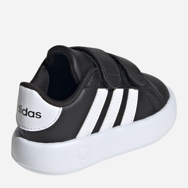 Sneakersy chłopięce na rzepy adidas Grand Court 2.0 Cf ID5272 25.5 Czarne (4066765031303) - obraz 4