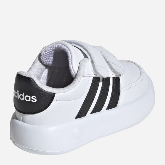 Sneakersy chłopięce adidas Breaknet 2.0 CF I ID5276 23 Białe z czarnym (4066759164680) - obraz 4