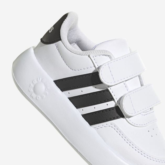 Sneakersy chłopięce adidas Breaknet 2.0 CF I ID5276 24 Białe z czarnym (4066759164673) - obraz 7