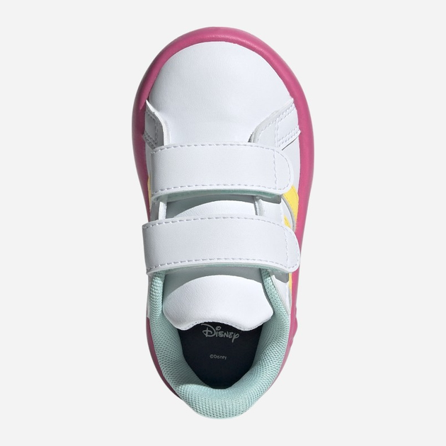 Sneakersy dziecięce dla dziewczynki adidas Grand Court Minnie CF I ID8018 22 Biały/Różowy (4066759472099) - obraz 6