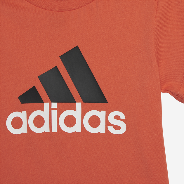 Komplet chłopięcy letni (koszulka + spodenki) adidas I Bl Co T Set IQ4132 86 Pomarańczowy/Czarny (4067887524285) - obraz 5