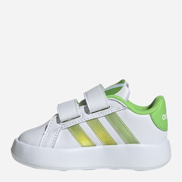 Sneakersy chłopięce na rzepy adidas Grand Court 2.0 Tin ID8014 23.5 Białe (4066759475816) - obraz 3