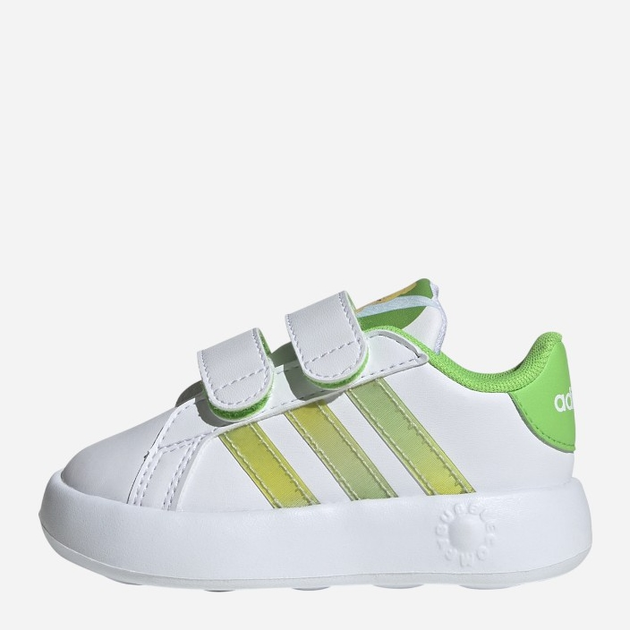 Sneakersy chłopięce na rzepy adidas Grand Court 2.0 Tin ID8014 23.5 Białe (4066759475816) - obraz 4