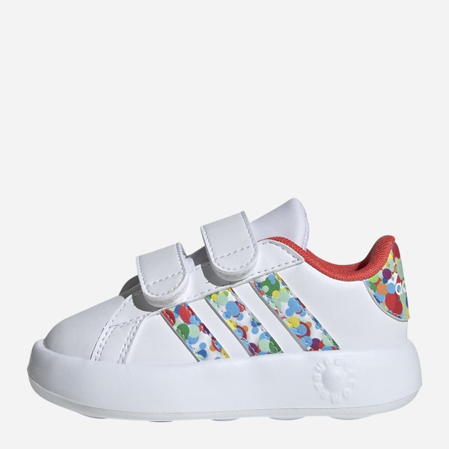 Дитячі кеди для дівчинки adidas Grand Court 2.0 Cf IG6498 24 Білі з різнокольоровим (4066766671188) - зображення 4