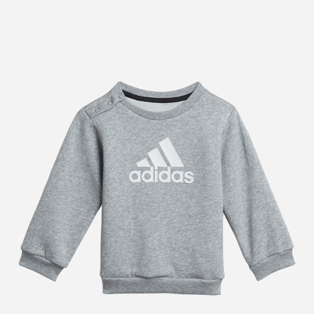 Дитячий спортивний костюм (світшот + штани) для хлопчика Adidas I Bos Logo Jog H28835 92 Чорний/Сірий (4064053820745) - зображення 2