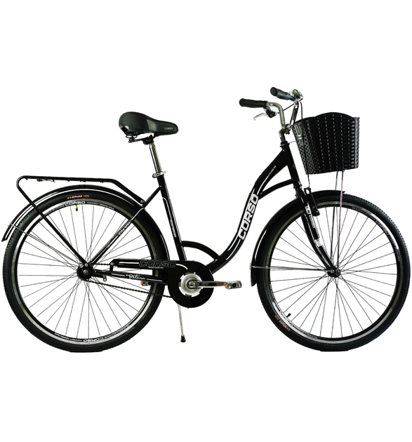 Велосипед міський Corso Fortuna 28" рама 20" чорний FR-6788 - Фото 5 Велосипед міський Corso Fortuna 28" рама 20" чорний FR-6788 - зображення 5