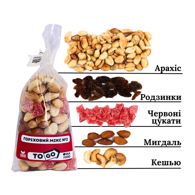 Ореховый микс #2 EKA Food "to go" красный 70г - Фото 3 Ореховый микс #2 EKA Food "to go" красный 70г - изображение 3