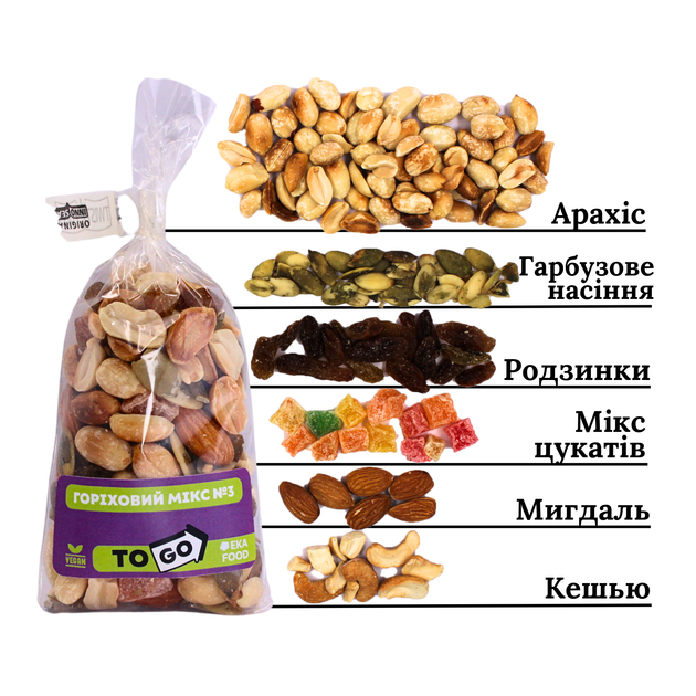 Ореховый микс #3 EKA Food "to go" фиолетовый 70г - Фото 3 Ореховый микс #3 EKA Food "to go" фиолетовый 70г - изображение 3