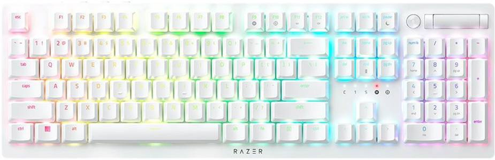 Klawiatura bezprzewodowa Razer Deathstalker V2 Pro Purple Switch US layout White (RZ03-04363500-R3M1) - obraz 1