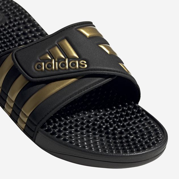 Klapki basenowe męskie Adidas Adissage EG6517 43 Czarne z złocistym (4062051869490) - obraz 8