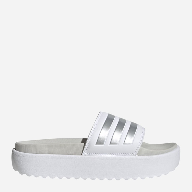 Klapki damskie na platformie Adidas Adilette Platform IE9703 40.5 Białe (4066754066637) - obraz 1