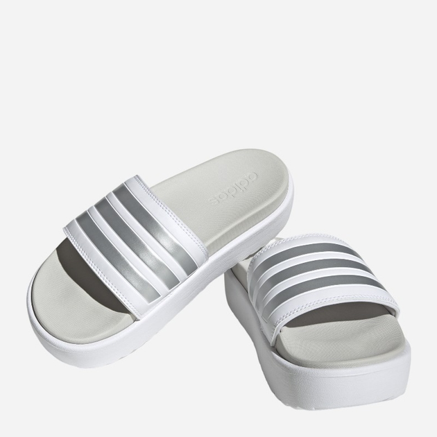 Klapki damskie na platformie Adidas Adilette Platform IE9703 40.5 Białe (4066754066637) - obraz 2