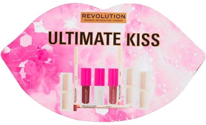 Набір декоративної косметики Revolution Make Up Ultimate Kiss Блиск для губ 3 х 1.4 мл + Губна помада 3 х 3.2 г + Олівець для губ 3 х 1 г (5057566769778) - зображення 1