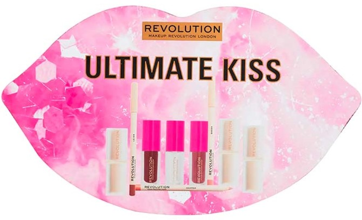 Набір декоративної косметики Revolution Make Up Ultimate Kiss Блиск для губ 3 х 1.4 мл + Губна помада 3 х 3.2 г + Олівець для губ 3 х 1 г (5057566769778) - зображення 1