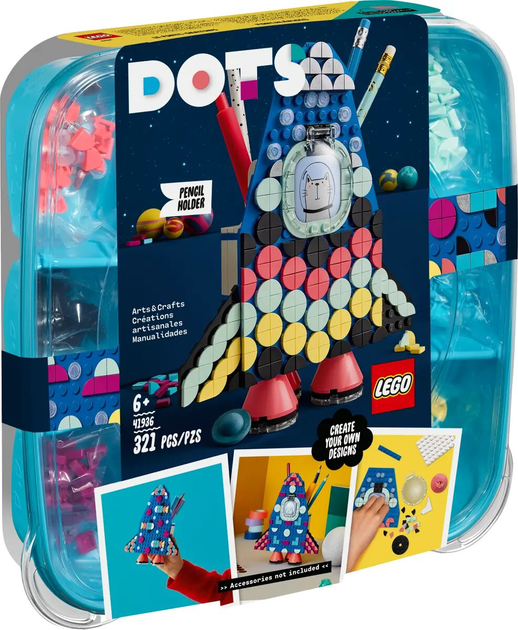 Zestaw klocków Lego DOTS Pojemnik na długopisy 321 elementów (41936) - obraz 1