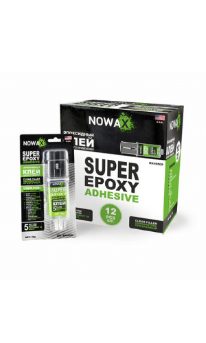 Клей NOWAX епоксидний прозорий двокомпонентний SUPER EPOXY ADHESIV 30мл (628717) - зображення 2