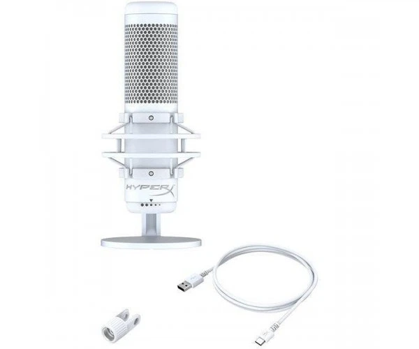 Мікрофон для ПК/для стрімінгу, подкастів HyperX QuadCast S White