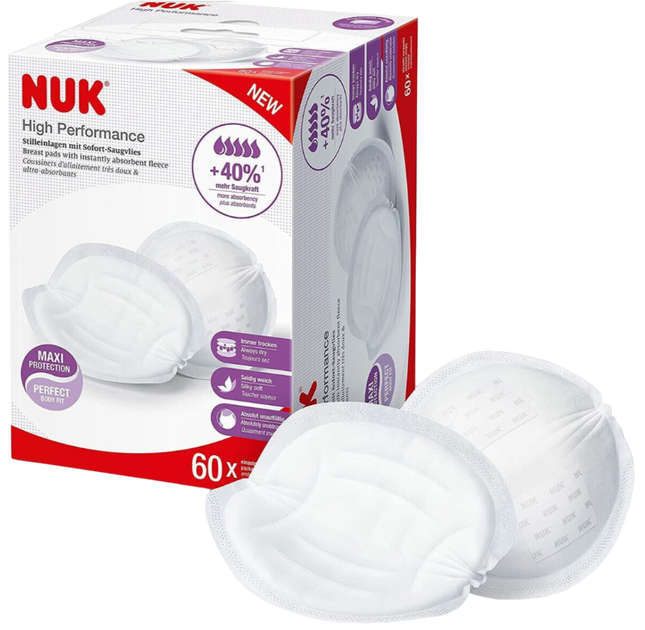 Wkładki laktacyjne Nuk High Performance Breast Pads 6 Kropli 60 szt (4008600384885) - obraz 2