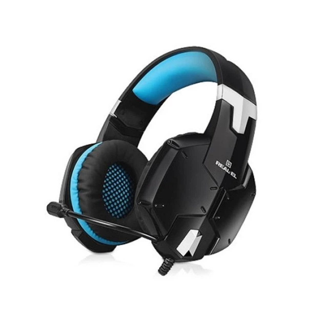 Навушники REAL-EL GDX-7500 Black/Blue - Фото 4 Навушники REAL-EL GDX-7500 Black/Blue - изображение 4