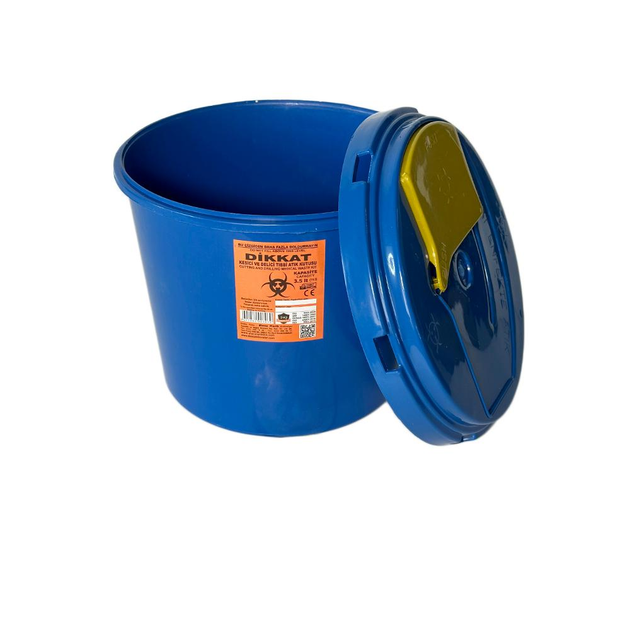 Контейнер для утилизации острых медицинских отходов 3.5 л, вторичный пластик, синий - изображение 2