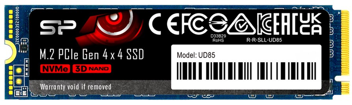 Dysk SSD Silicon Power UD85 2TB M.2 2280 PCIe 4.0 x4 NVMe 1.4 3D NAND MLC (SP02KGBP44UD8505) - obraz 1