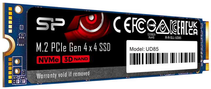 Dysk SSD Silicon Power UD85 2TB M.2 2280 PCIe 4.0 x4 NVMe 1.4 3D NAND MLC (SP02KGBP44UD8505) - obraz 2