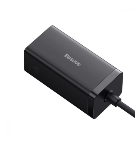 Мережевий зарядний пристрій Baseus GaN5 Pro 65W (2Type-C + USB+ HDMI) + Кабель Type-C to Type-C Чорний - зображення 5