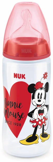 Пляшечка для годування Nuk First Choice Disney Mickey Ash Transparent 300 мл (4008600441014) - зображення 1