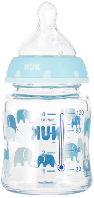 Скляна пляшечка для годування Nuk First Choice Бірюзова 120 мл (4008600441472) - зображення 2
