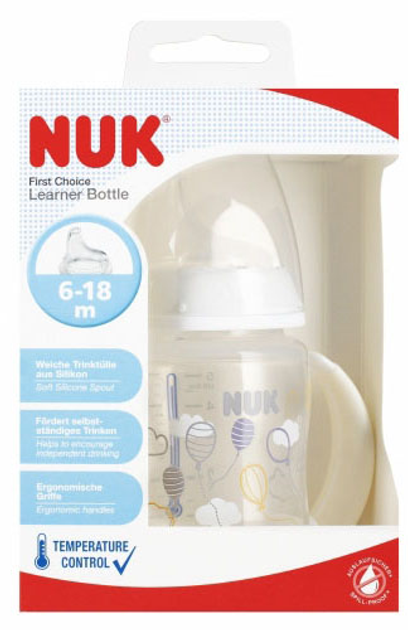 Butelka do karmienia Nuk First Choice Learning Bottle Biała 150 ml (4008600442240) - obraz 1