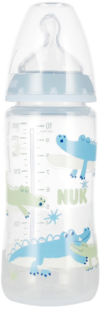 Butelka do karmienia Nuk First Choice ze wskaźnikiem temperatury 6-18 miesięcy Niebieska 300 ml (4008600441052) - obraz 1