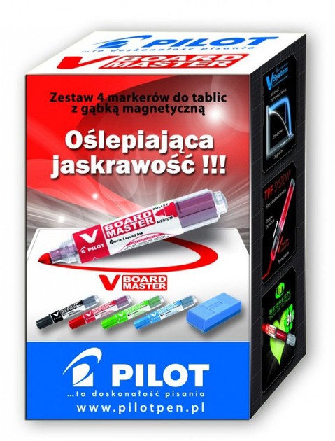 Набір маркерів Pilot Wytebord Marker V Board Master Medium 5 шт (4902505358371) - зображення 2