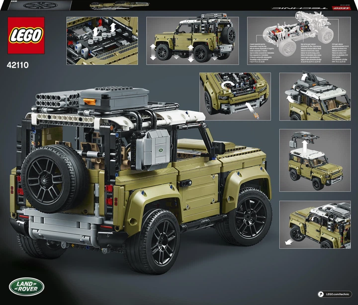 Конструктор LEGO TECHNIC Land Rover Defender 2573 детали (42110
